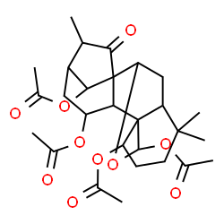 ChemSpider 2D Image | 15-Oxo-7,20-epoxykaurane-1,11,14,20-tetrayl tetraacetate | C28H38O10