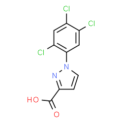 ChemSpider 2D Image | 1-(2,4,5-Trichlorophenyl)-1H-pyrazole-3-carboxylic acid | C10H5Cl3N2O2