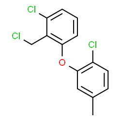 ChemSpider 2D Image | 1-Chloro-2-(chloromethyl)-3-(2-chloro-5-methylphenoxy)benzene | C14H11Cl3O