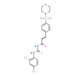 ChemSpider 2D Image | N-[(2,4-Dichlorophenyl)carbamothioyl]-3-[4-(4-morpholinylsulfonyl)phenyl]acrylamide | C20H19Cl2N3O4S2