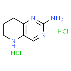 ChemSpider 2D Image | 5,6,7,8-Tetrahydropyrido[3,2-d]pyrimidin-2-amine dihydrochloride | C7H12Cl2N4