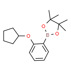 ChemSpider 2D Image | 2-[2-(Cyclopentyloxy)phenyl]-4,4,5,5-tetramethyl-1,3,2-dioxaborolane | C17H25BO3
