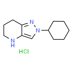 ChemSpider 2D Image | 2-cyclohexyl-4H,5H,6H,7H-pyrazolo[4,3-b]pyridine hydrochloride | C12H20ClN3