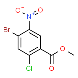 ChemSpider 2D Image | Methyl 4-bromo-2-chloro-5-nitrobenzoate | C8H5BrClNO4