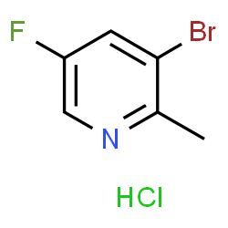 ChemSpider 2D Image | 3-bromo-5-fluoro-2-methylpyridine hydrochloride | C6H6BrClFN