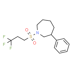 ChemSpider 2D Image | 3-Phenyl-1-[(3,3,3-trifluoropropyl)sulfonyl]azepane | C15H20F3NO2S