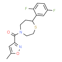 ChemSpider 2D Image | [7-(2,5-Difluorophenyl)-1,4-thiazepan-4-yl](5-methyl-1,2-oxazol-3-yl)methanone | C16H16F2N2O2S
