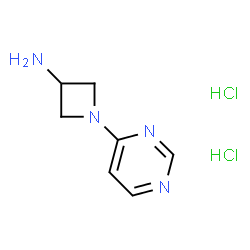 ChemSpider 2D Image | 1-(4-Pyrimidinyl)-3-azetidinamine dihydrochloride | C7H12Cl2N4