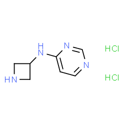 ChemSpider 2D Image | N-(3-Azetidinyl)-4-pyrimidinamine dihydrochloride | C7H12Cl2N4