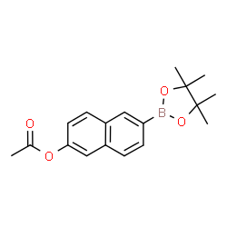 ChemSpider 2D Image | 6-(4,4,5,5-Tetramethyl-1,3,2-dioxaborolan-2-yl)-2-naphthyl acetate | C18H21BO4