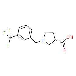 ChemSpider 2D Image | (3S)-1-[3-(Trifluoromethyl)benzyl]-3-pyrrolidinecarboxylic acid | C13H14F3NO2