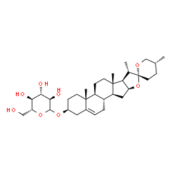 ChemSpider 2D Image | (3beta,25R)-Spirost-5-en-3-yl D-glucopyranoside | C33H52O8
