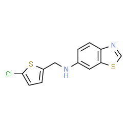 ChemSpider 2D Image | N-[(5-Chloro-2-thienyl)methyl]-1,3-benzothiazol-6-amine | C12H9ClN2S2