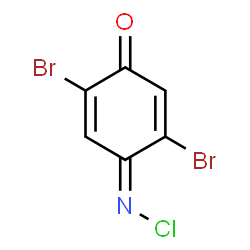 ChemSpider 2D Image | (4Z)-2,5-Dibromo-4-(chloroimino)-2,5-cyclohexadien-1-one | C6H2Br2ClNO