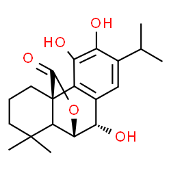 ChemSpider 2D Image | (5xi,6beta,7alpha)-7,11,12-Trihydroxy-6,20-epoxyabieta-8,11,13-trien-20-one | C20H26O5