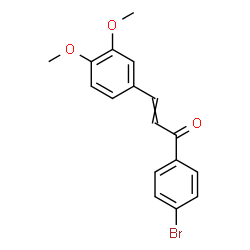 ChemSpider 2D Image | 1-(4-Bromophenyl)-3-(3,4-dimethoxyphenyl)-2-propen-1-one | C17H15BrO3