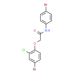 ChemSpider 2D Image | 2-(4-Bromo-2-chlorophenoxy)-N-(4-bromophenyl)acetamide | C14H10Br2ClNO2