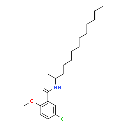 ChemSpider 2D Image | 5-Chloro-2-methoxy-N-(2-tridecanyl)benzamide | C21H34ClNO2