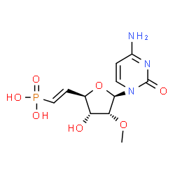 ChemSpider 2D Image | 4-Amino-1-[(5E)-5,6-dideoxy-2-O-methyl-6-phosphono-beta-D-ribo-hex-5-enofuranosyl]-2(1H)-pyrimidinone | C11H16N3O7P