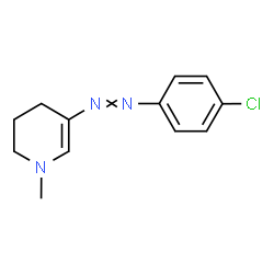 ChemSpider 2D Image | 5-[(4-Chlorophenyl)diazenyl]-1-methyl-1,2,3,4-tetrahydropyridine | C12H14ClN3