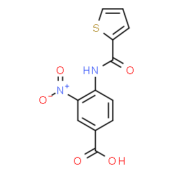 ChemSpider 2D Image | 3-Nitro-4-[(2-thienylcarbonyl)amino]benzoic acid | C12H8N2O5S