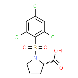ChemSpider 2D Image | 1-[(2,4,6-Trichlorophenyl)sulfonyl]-L-proline | C11H10Cl3NO4S