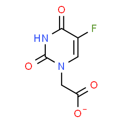 ChemSpider 2D Image | (5-Fluoro-2,4-dioxo-3,4-dihydro-1(2H)-pyrimidinyl)acetate | C6H4FN2O4