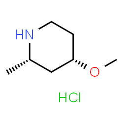 ChemSpider 2D Image | (2S,4S)-4-Methoxy-2-methylpiperidine hydrochloride | C7H16ClNO