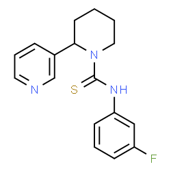 ChemSpider 2D Image | N-(3-Fluorophenyl)-2-(3-pyridinyl)-1-piperidinecarbothioamide | C17H18FN3S