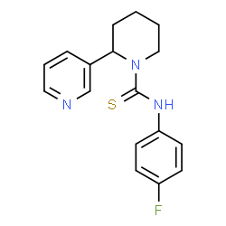 ChemSpider 2D Image | N-(4-Fluorophenyl)-2-(3-pyridinyl)-1-piperidinecarbothioamide | C17H18FN3S