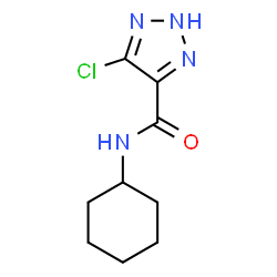 ChemSpider 2D Image | 5-Chloro-N-cyclohexyl-2H-1,2,3-triazole-4-carboxamide | C9H13ClN4O