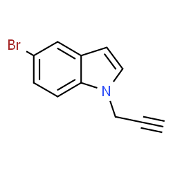 ChemSpider 2D Image | 5-Bromo-1-(2-propyn-1-yl)-1H-indole | C11H8BrN
