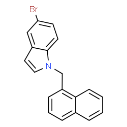 ChemSpider 2D Image | 5-Bromo-1-(1-naphthylmethyl)-1H-indole | C19H14BrN