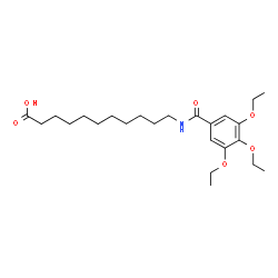 ChemSpider 2D Image | 11-[(3,4,5-Triethoxybenzoyl)amino]undecanoic acid | C24H39NO6