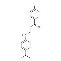 ChemSpider 2D Image | 1-(4-fluorophenyl)-3-(4-isopropylanilino)-1-propanone | C18H20FNO