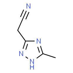 ChemSpider 2D Image | 1H-1,2,4-triazole-5-acetonitrile, 3-methyl- | C5H6N4