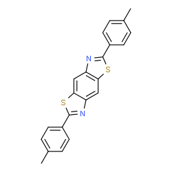ChemSpider 2D Image | 2,6-Bis(4-methylphenyl)[1,3]thiazolo[5,4-f][1,3]benzothiazole | C22H16N2S2