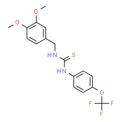 ChemSpider 2D Image | 1-(3,4-Dimethoxybenzyl)-3-[4-(trifluoromethoxy)phenyl]thiourea | C17H17F3N2O3S