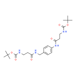 ChemSpider 2D Image | 2-Methyl-2-propanyl {3-[(4-{[3-({[(2-methyl-2-propanyl)oxy]carbonyl}amino)propanoyl]amino}benzyl)amino]-3-oxopropyl}carbamate (non-preferred name) | C23H36N4O6