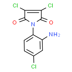 ChemSpider 2D Image | 1-(2-Amino-4-chlorophenyl)-3,4-dichloro-1H-pyrrole-2,5-dione | C10H5Cl3N2O2