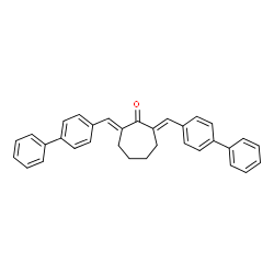 ChemSpider 2D Image | (2E,7E)-2,7-Bis(4-biphenylylmethylene)cycloheptanone | C33H28O