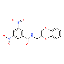 ChemSpider 2D Image | N-(2,3-Dihydro-1,4-benzodioxin-2-ylmethyl)-3,5-dinitrobenzamide | C16H13N3O7