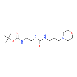 ChemSpider 2D Image | 2-Methyl-2-propanyl [2-({[3-(4-morpholinyl)propyl]carbamoyl}amino)ethyl]carbamate | C15H30N4O4