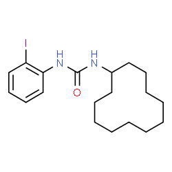ChemSpider 2D Image | 1-Cyclododecyl-3-(2-iodophenyl)urea | C19H29IN2O