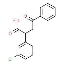 ChemSpider 2D Image | 2-(3-Chlorophenyl)-4-oxo-4-phenylbutanoic acid | C16H13ClO3