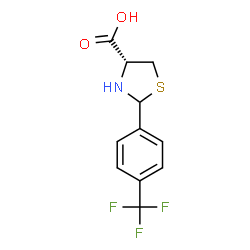 ChemSpider 2D Image | (4R)-2-[4-(Trifluoromethyl)phenyl]-1,3-thiazolidine-4-carboxylic acid | C11H10F3NO2S