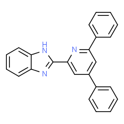 ChemSpider 2D Image | 2-(4,6-Diphenyl-2-pyridinyl)-1H-benzimidazole | C24H17N3