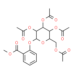 ChemSpider 2D Image | Methyl 2-[(2,3,4,6-tetra-O-acetylhexopyranosyl)oxy]benzoate | C22H26O12