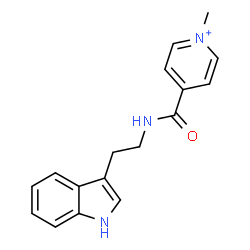 ChemSpider 2D Image | 4-{[2-(1H-Indol-3-yl)ethyl]carbamoyl}-1-methylpyridinium | C17H18N3O