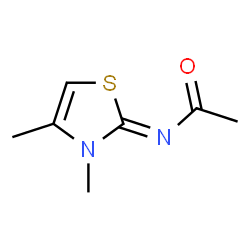 ChemSpider 2D Image | N-[(2Z)-3,4-Dimethyl-1,3-thiazol-2(3H)-ylidene]acetamide | C7H10N2OS
